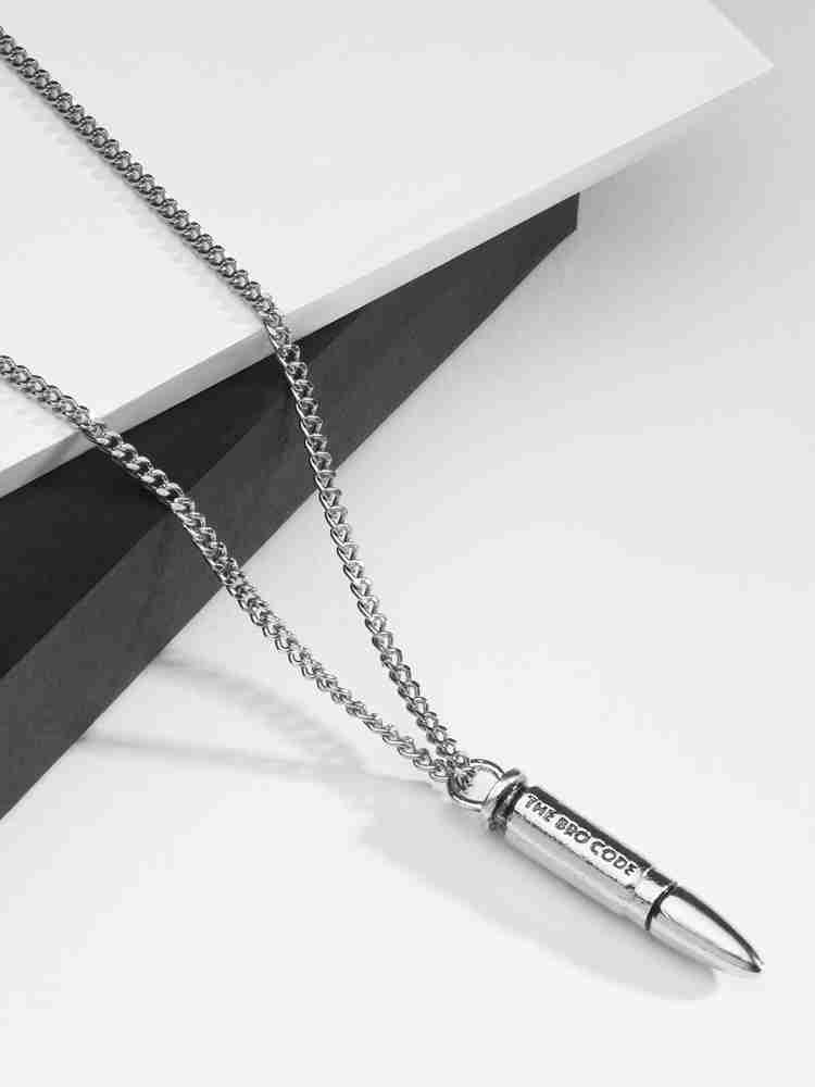 Silver bullet best sale necklace mens