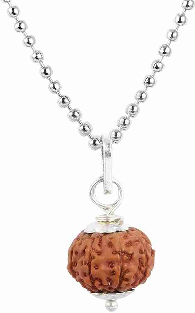 Silver coated rudraksha on sale mala