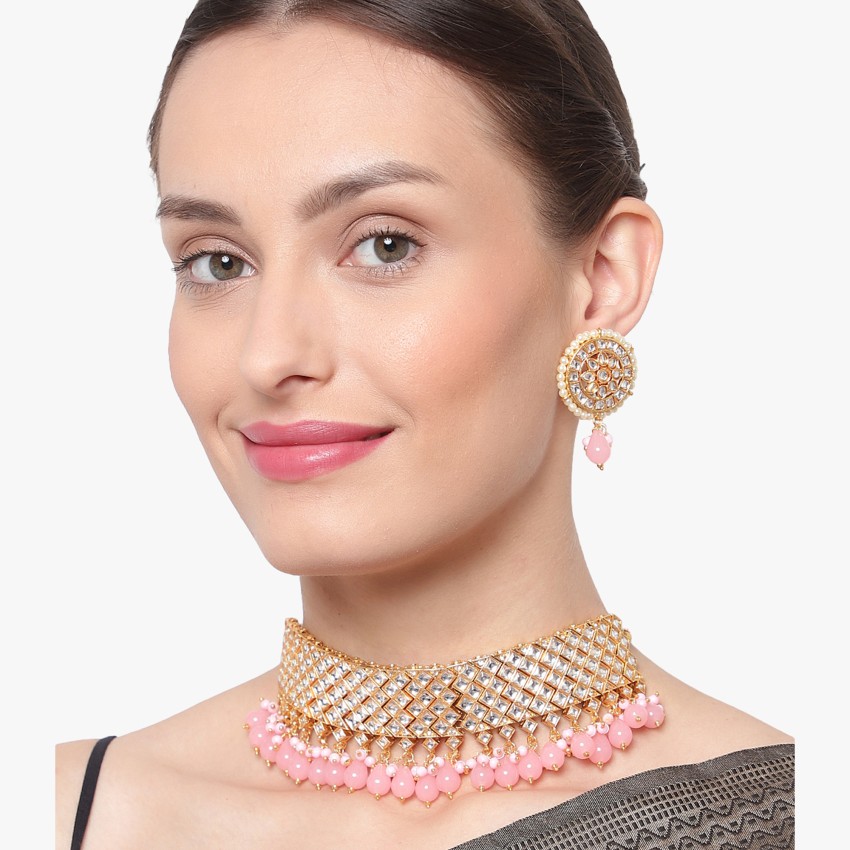 Buy Retro Chic Pink Pearl Necklace  Odette