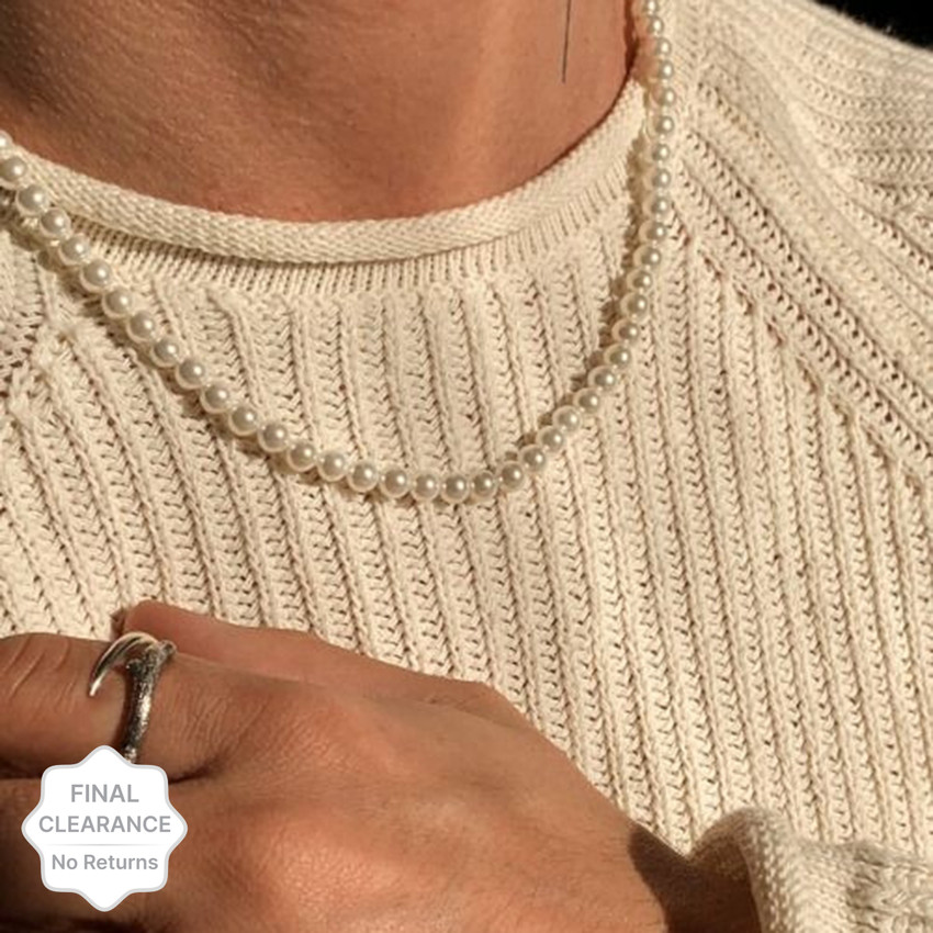 priyan Men Pearl necklace Best for ethnic and casual wear