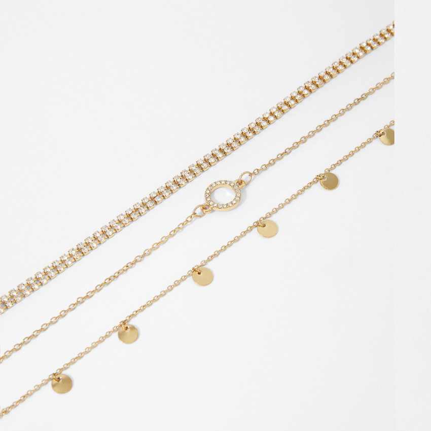 ACCESSORIZE LONDON Accessorize London Women s Gold Set of 3 Sparkle Choker Necklace Pack Alloy Necklace Price in India Buy ACCESSORIZE LONDON Accessorize London Women s Gold Set of 3 Sparkle Choker Ne...