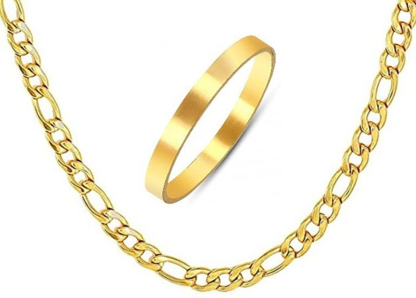 Jewar Mandi Gold Plated 24 Inches Long The Sachin Chain for Men's with Free  Bracelet 8426 : Amazon.in: Fashion