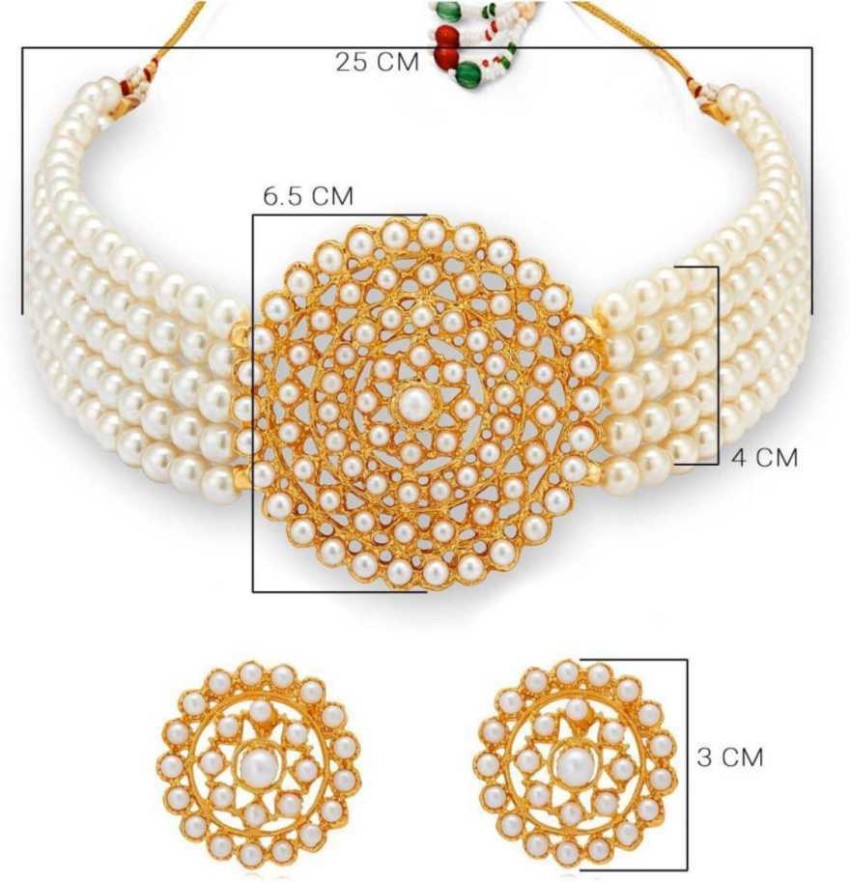 moti choker necklace set for women and girls.