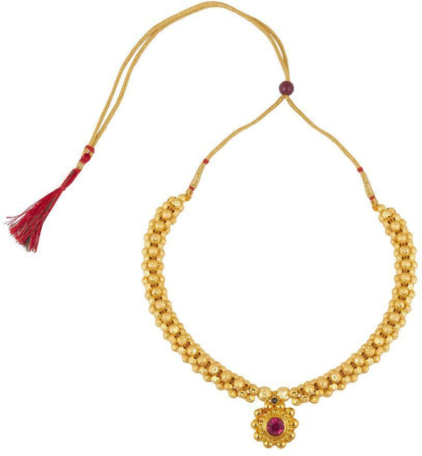 Thushi necklace online gold with price