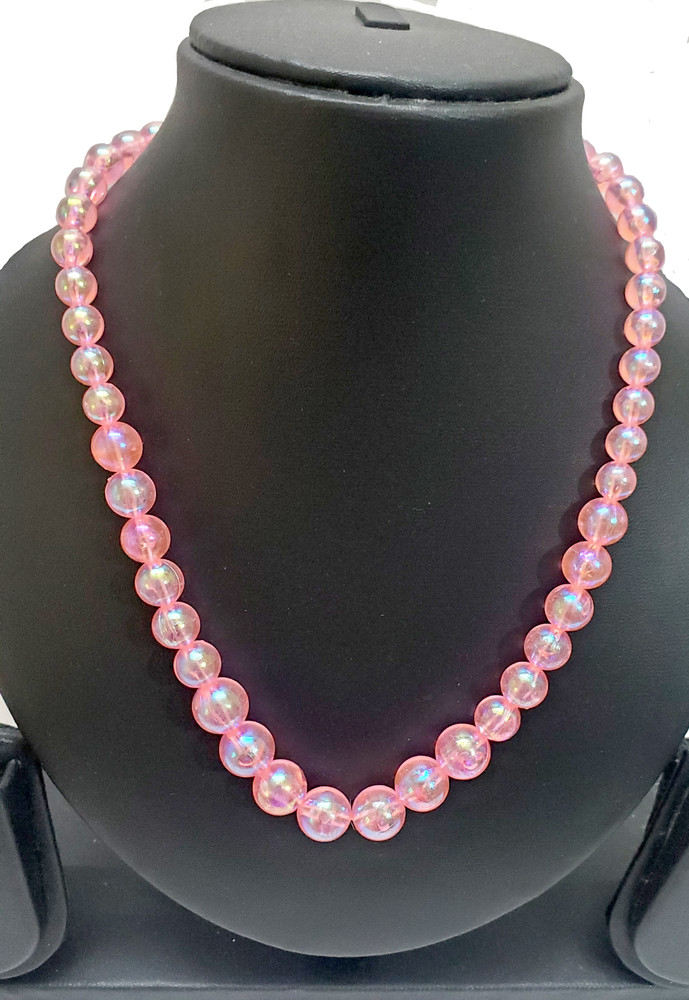 Loja collection High quality transparent baby pink pearl mala