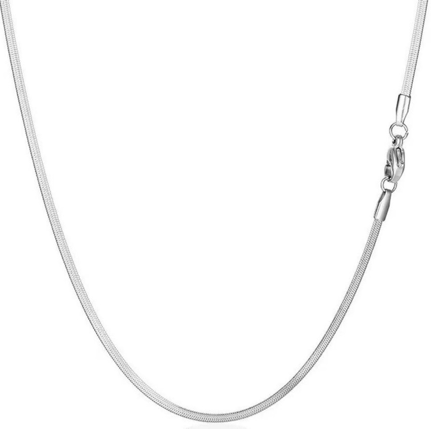 Thin necklace chain outlet silver