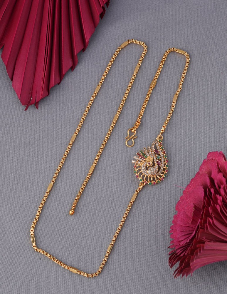 Gold plated shop thali chain