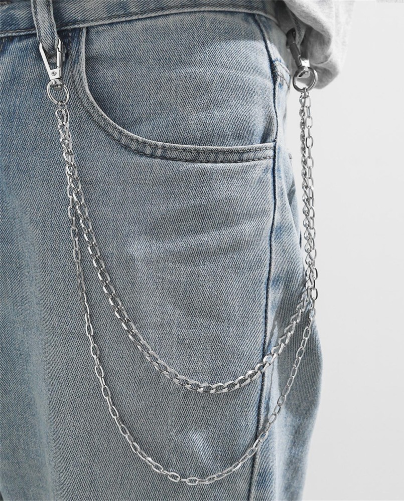 Its 4 You Jean Chain With Silver Pearl,Side Pants Chain,Trouser Hip Hop  Chain,Wallet Chain Sterling Silver Plated Stainless Steel Layered Price in  India - Buy Its 4 You Jean Chain With Silver