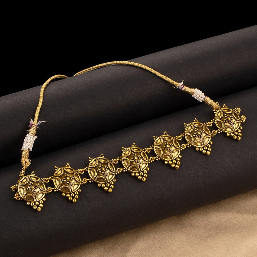 Voylla Oxidized Gold Plated Choker Necklace Gold plated Plated Brass Choker Price in India Buy Voylla Oxidized Gold Plated Choker Necklace Gold plated Plated Brass Choker Online at Best Prices in Indi...