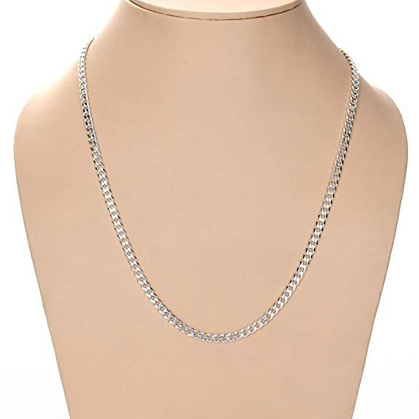 LOYAL INDIA CORPORATION 92.5 Pure Silver Curb Chain For Men Boys Stylish Sterling Silver Plated Sterling Silver Chain Price in India Buy LOYAL INDIA CORPORATION 92.5 Pure Silver Curb Chain For