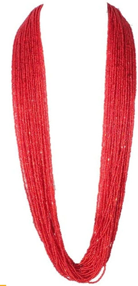 Red hot sale beads chain