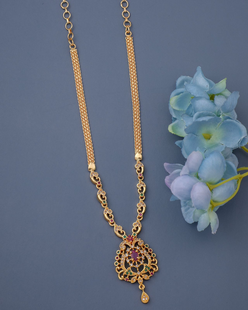 sat kaival fashion Diamond Gold plated Plated Alloy Chain Price in