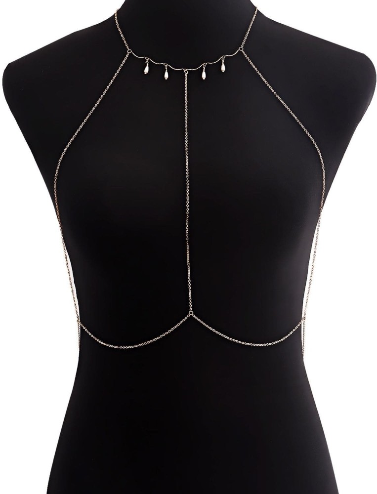 FEMNMAS Bra Body Chain For Party Gold-plated Plated Alloy Chain