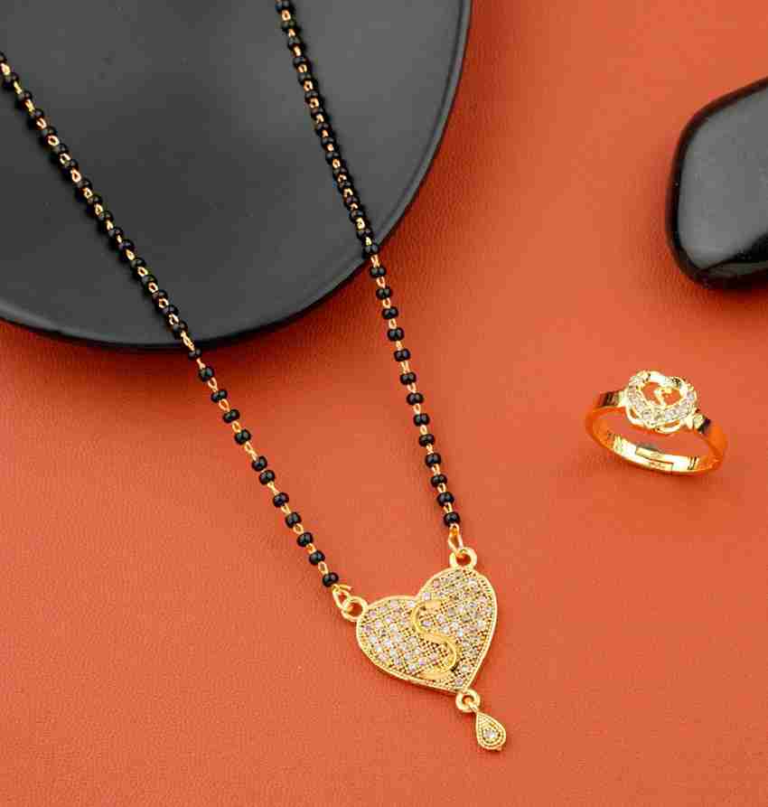 Jewel WORLD Gold Plated letter Daily wear Necklace pendant