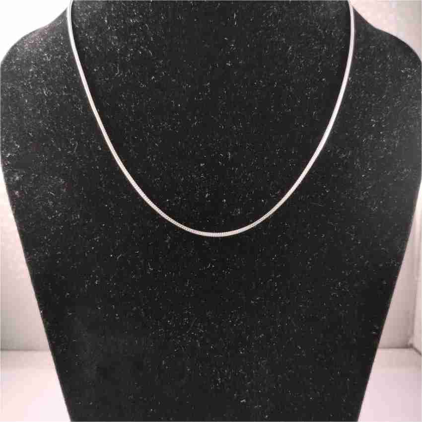 jsaj 36 INCH FOX CHAIN 999 Silver Plated Sterling Silver Chain