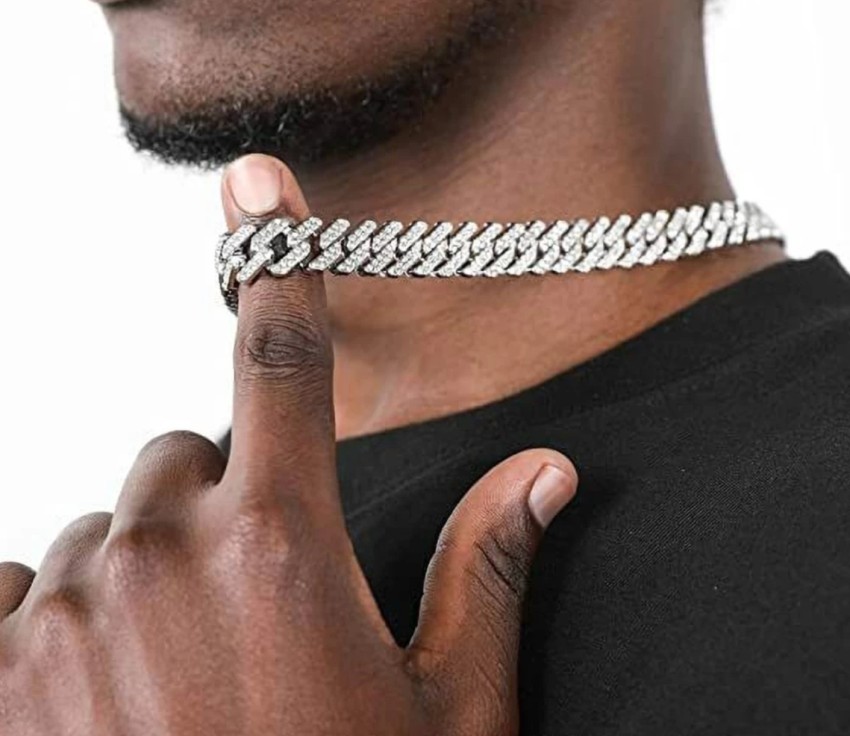 Adoxy Hip Hop Mc Stan Cuban Chain Diamonds Plated Men Jewellery