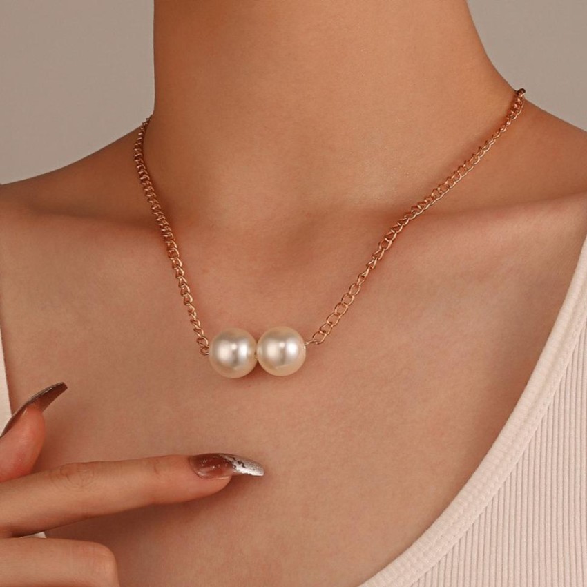 Two pearl deals necklace