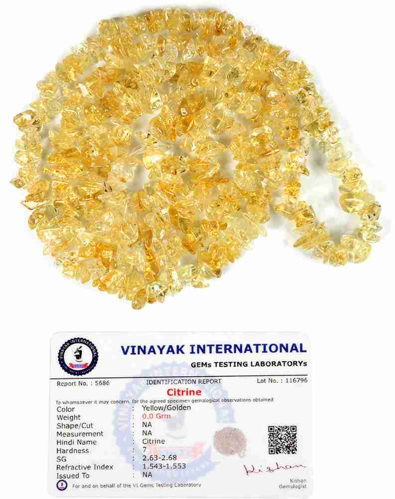 REIKI CRYSTAL PRODUCTS Certified Citrine Chip Mala for Unisex Energised By Reiki Grand Master Citrine Crystal Necklace Price in India Buy REIKI CRYSTAL PRODUCTS Certified Citrine Chip Mala for Unisex ...