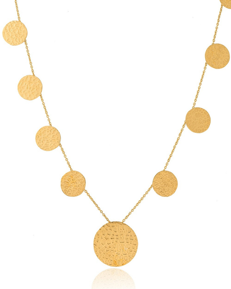 Manimekhal Textured Circle Necklace Jewelry For Girls Women Skin
