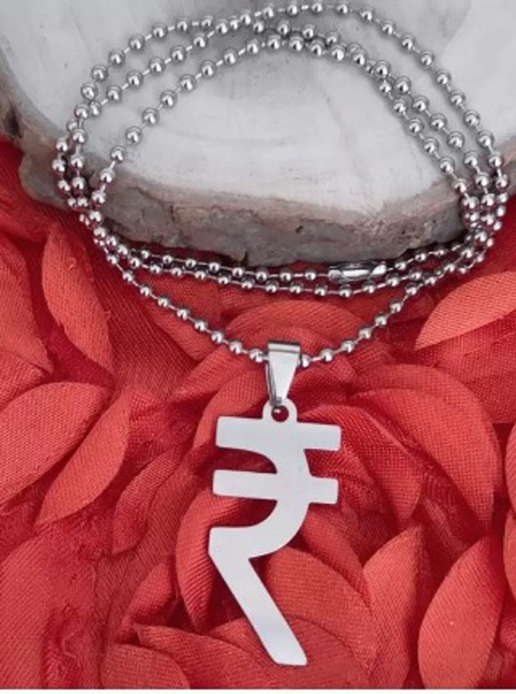 Mc stan Rupees pendant with stainless steel chain , Ruppes pendant , iced  out accessories