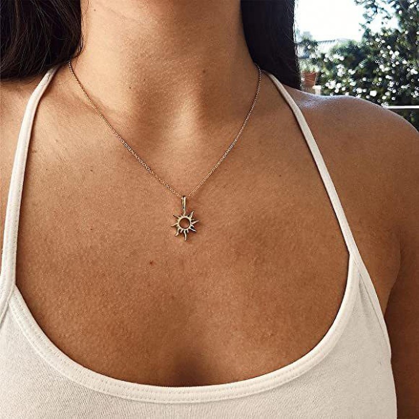 Good vibes only hot sale sun necklace