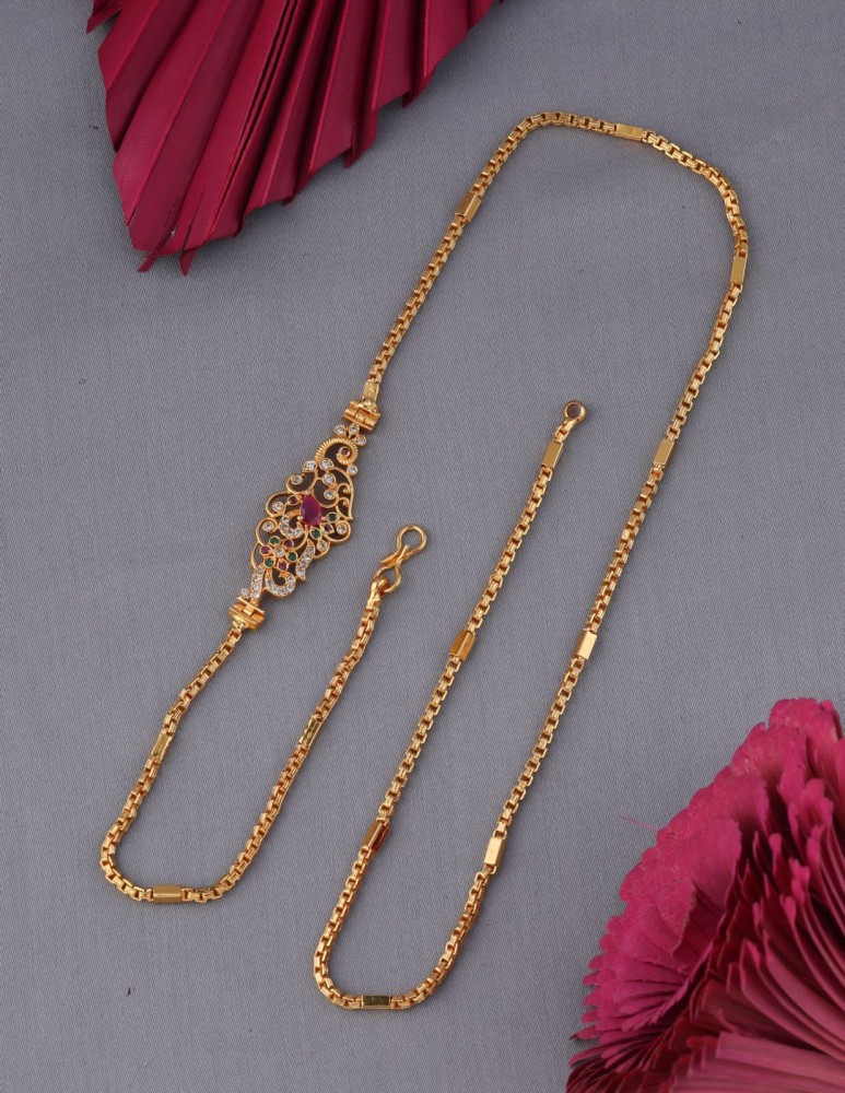 Gold plated shop thali chain