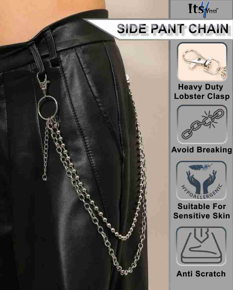 Its 4 You Side Pants Chain,Punk Jean Chain,Multi Layer Chain For Womens And  Mens Sterling Silver Plated Stainless Steel Chain Price in India - Buy Its  4 You Side Pants Chain,Punk Jean