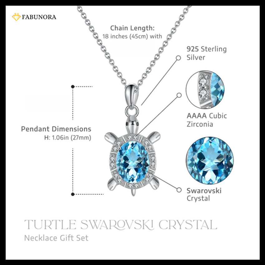 Crystal turtle necklace top