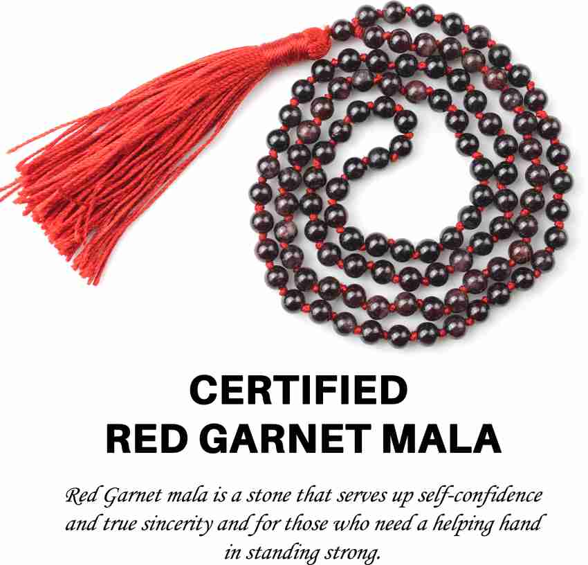 My Fitoor Red Garnet mala Natural Crystal Stone 6 mm Mala Garnet Stone  Necklace Price in India - Buy My Fitoor Red Garnet mala Natural Crystal  Stone 6 mm Mala Garnet Stone Necklace Online at Best Prices in India