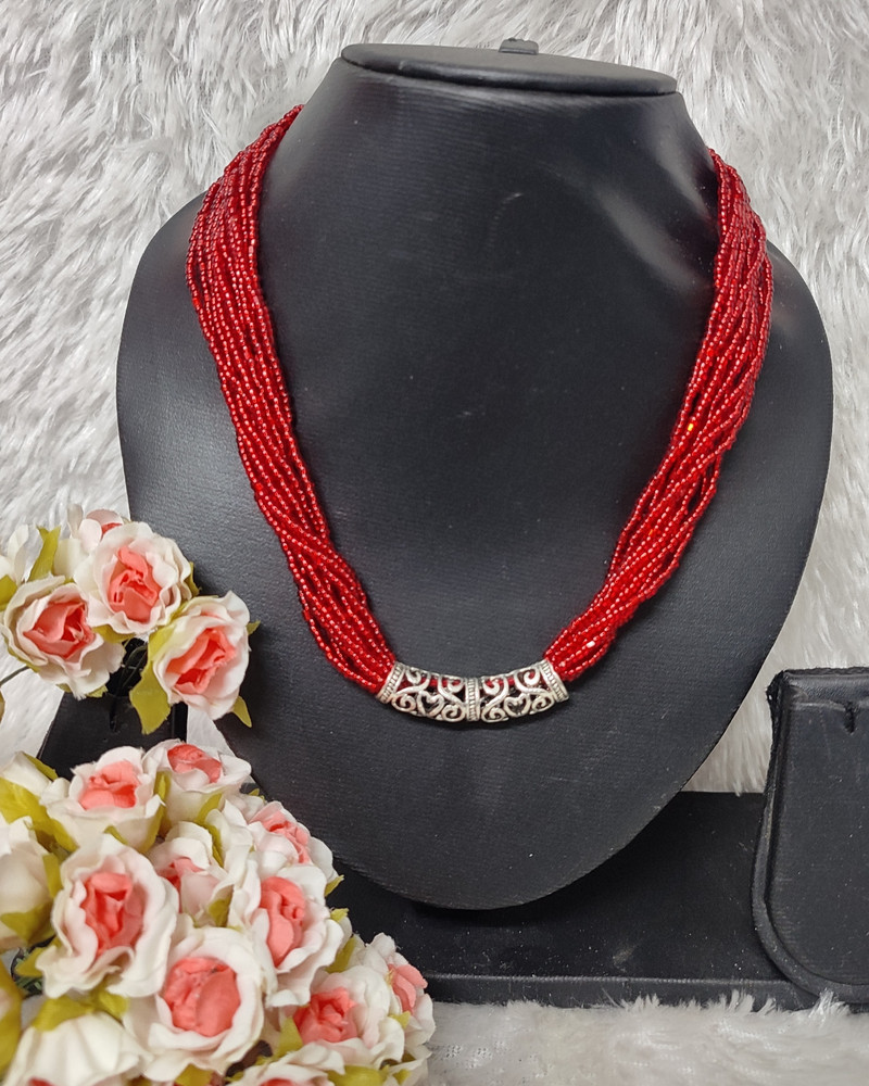 Silver necklace set flipkart clearance