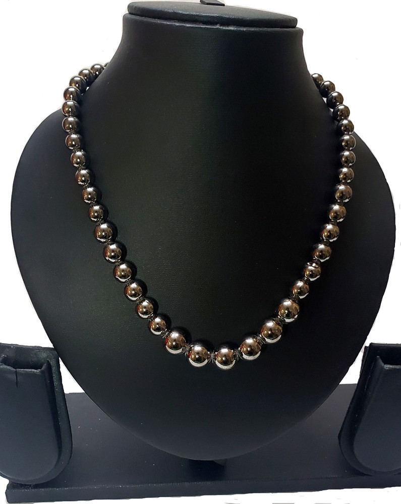 Metall pearl necklace on sale