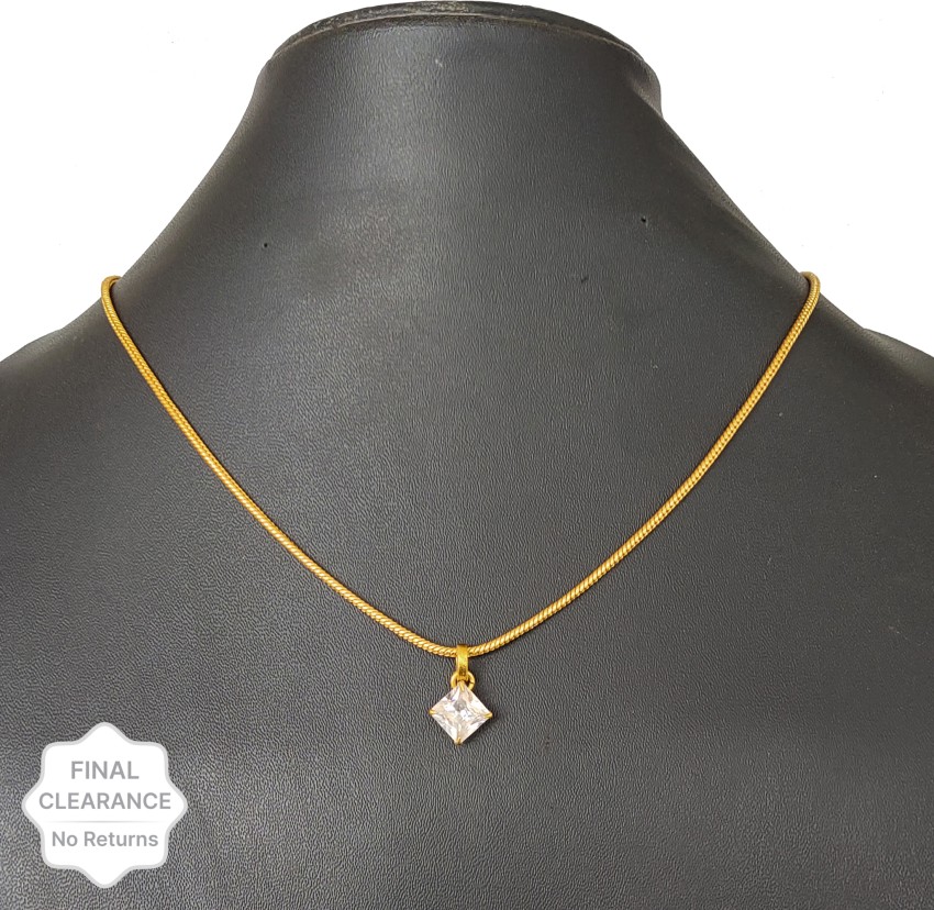 Gold chain and hot sale diamond pendant