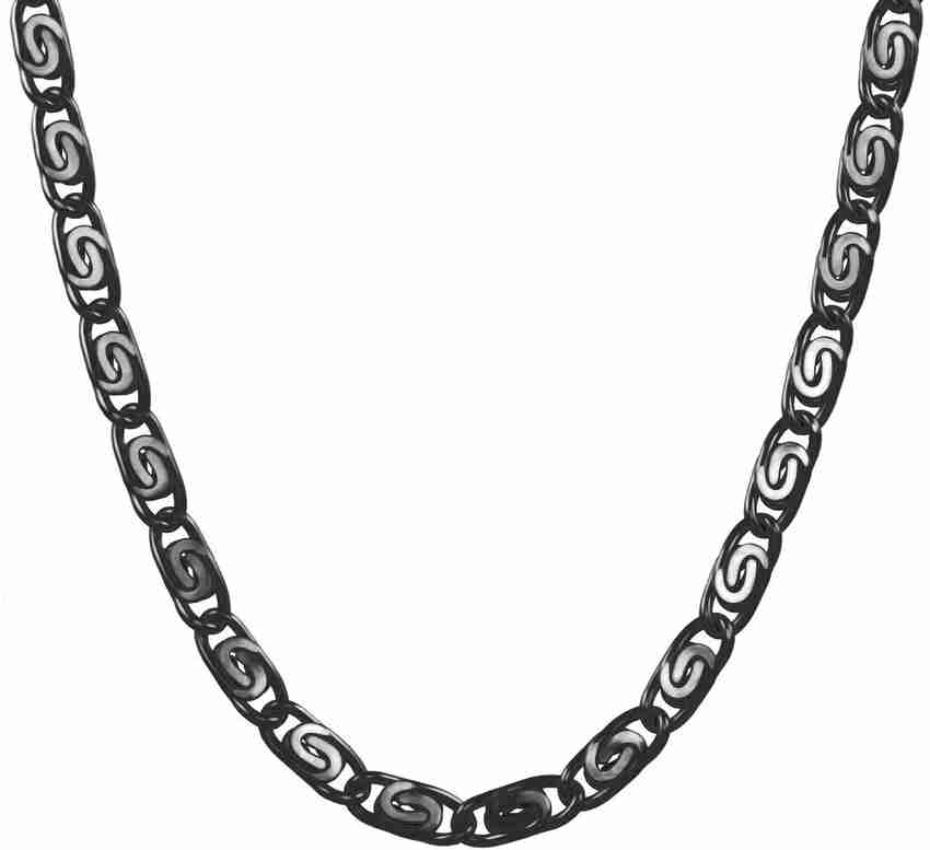 NAKABH Handmade Elegant Mens and Boys Black Silver Plated Stainless Steel Chain Price in India Buy NAKABH Handmade Elegant Mens and Boys Black Silver Plated Stainless Steel Chain Online at Best