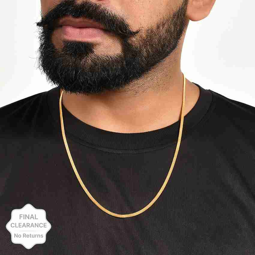 PYR Fashion 1 Gram Gold plated Chain For Boys and Man Alloy