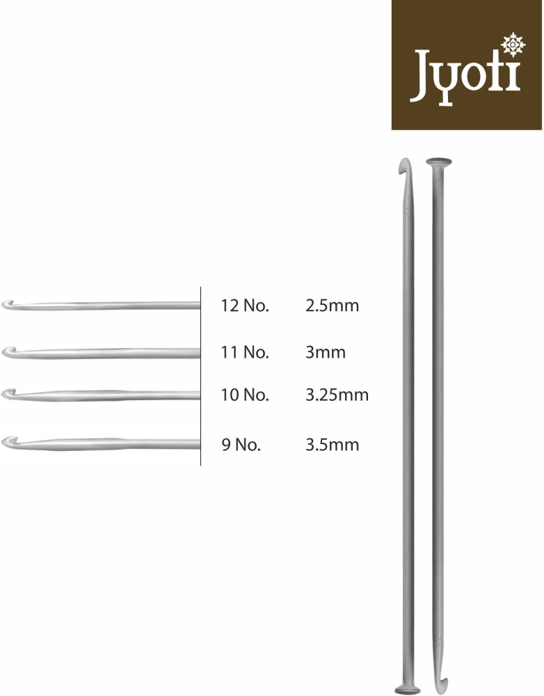 Jyoti Crochet Hooks - Steel (Gold Point) (1 Piece of 5 Inch / 12cm