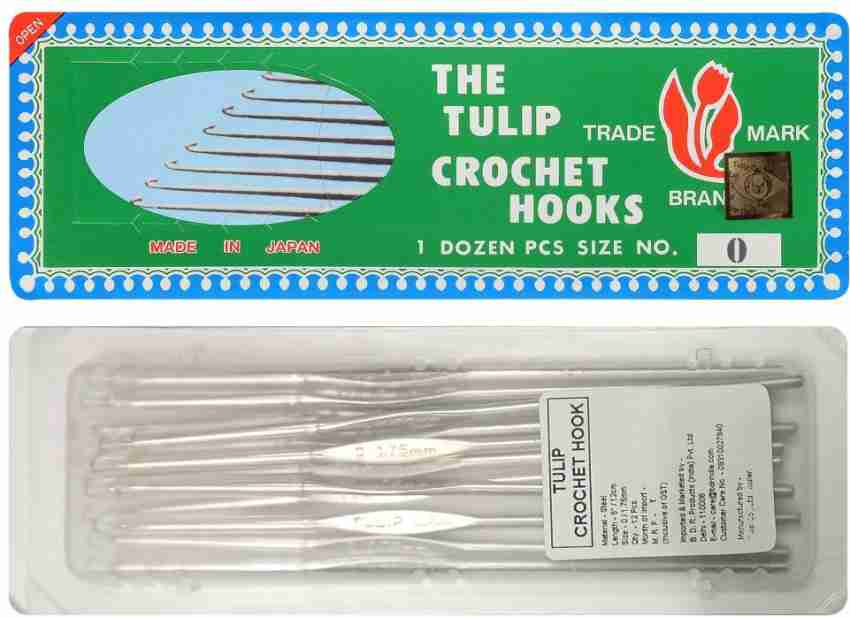 Jyoti Tulip Crochet Hook - Steel (12 Pieces of 5 Inch / 12cm of Size 0 in a  Box) Hand Sewing Needle Price in India - Buy Jyoti Tulip Crochet Hook 