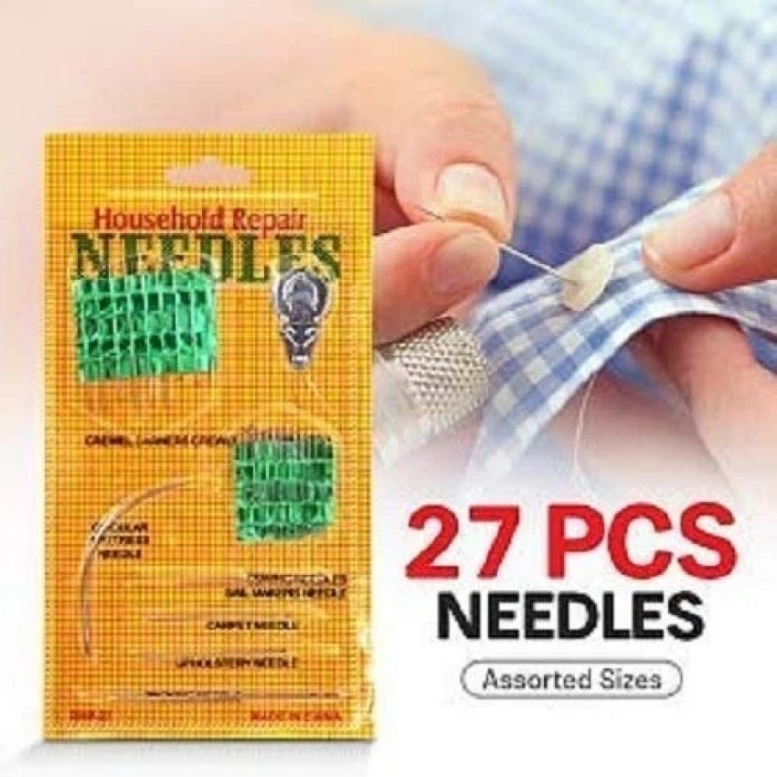 27pcs Leather Sewing Needles Assorted Embroidery Needles with Needle  Threader