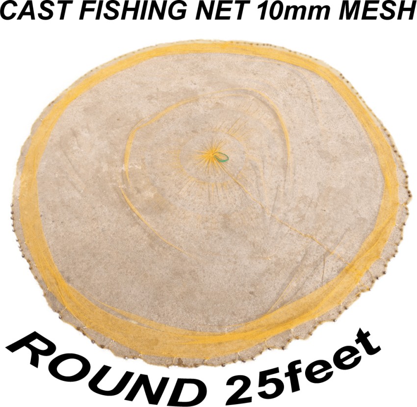 CAST FISHING NET EASILY USED BY KIDS,HEIGHT6.6ft,ROUND25ft,10mm