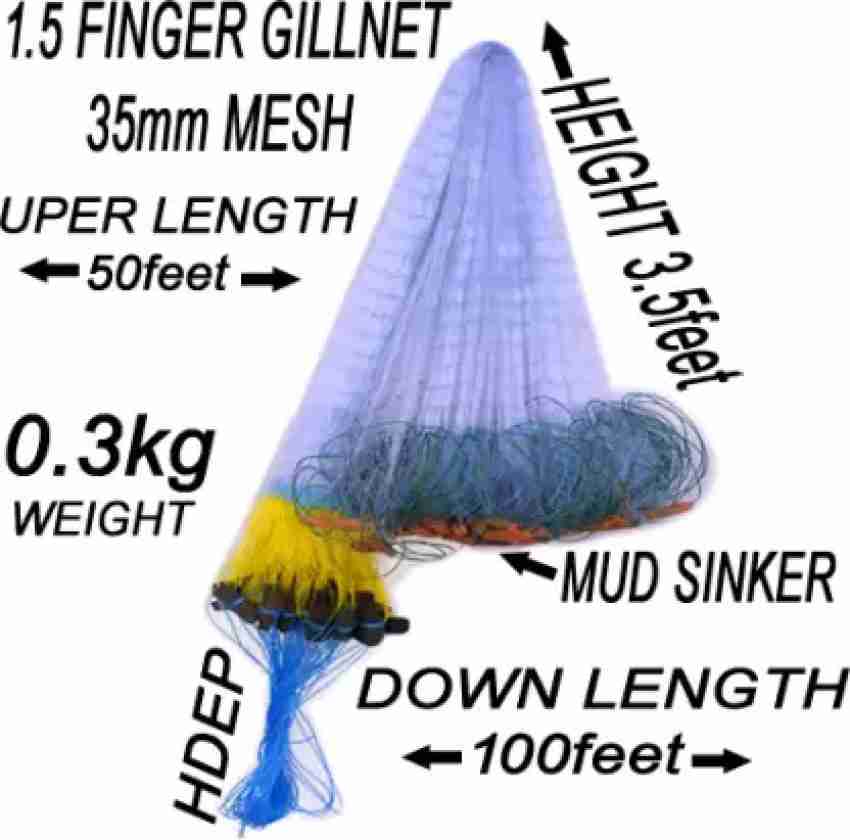 INDIGROW Drift net 50 feet mitti sinker 2 finger Fishing Net - Buy INDIGROW  Drift net 50 feet mitti sinker 2 finger Fishing Net Online at Best Prices  in India - Fishing