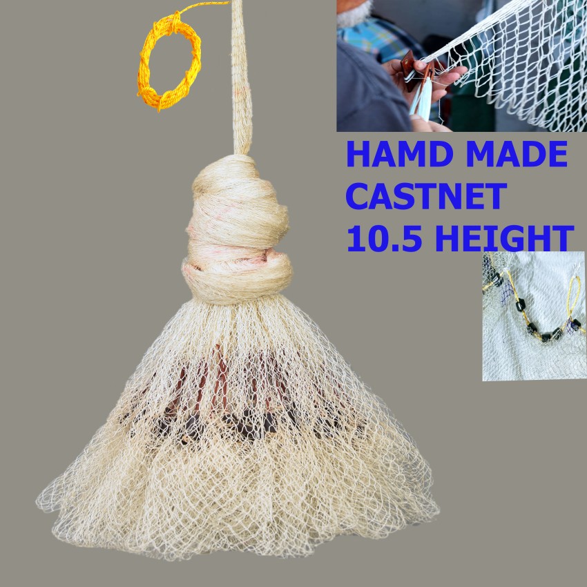 YASHNET EASYHAND THROW CASTNET GENUINE HANDMADE 18MM 3.5KG WEIGHT 10.5 FEET  HEIGHT Fishing Net - Buy YASHNET EASYHAND THROW CASTNET GENUINE HANDMADE  18MM 3.5KG WEIGHT 10.5 FEET HEIGHT Fishing Net Online at
