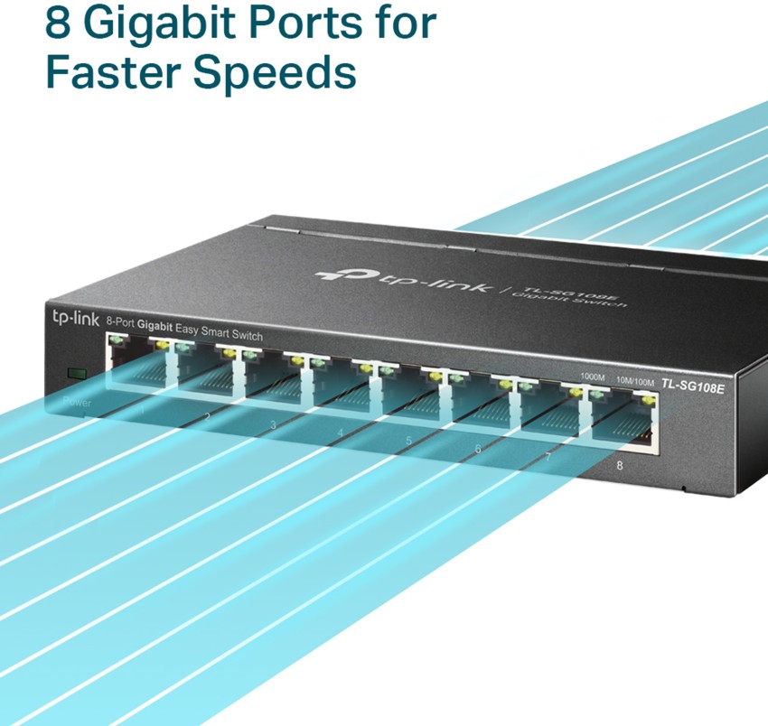 Tp-link 8-port Gigabit Poe Easy Smart Managed Switch With 55w 4-poe Ports  Plug And Play Desktop Metal Black (tl-sg108pe) Manufacturer Refurbished :  Target
