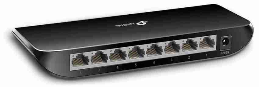 TP Link TL-SG1008D V8 8-Port Gigabit Desktop Switch, LAN Capable, Black at  Rs 1150 in New Delhi