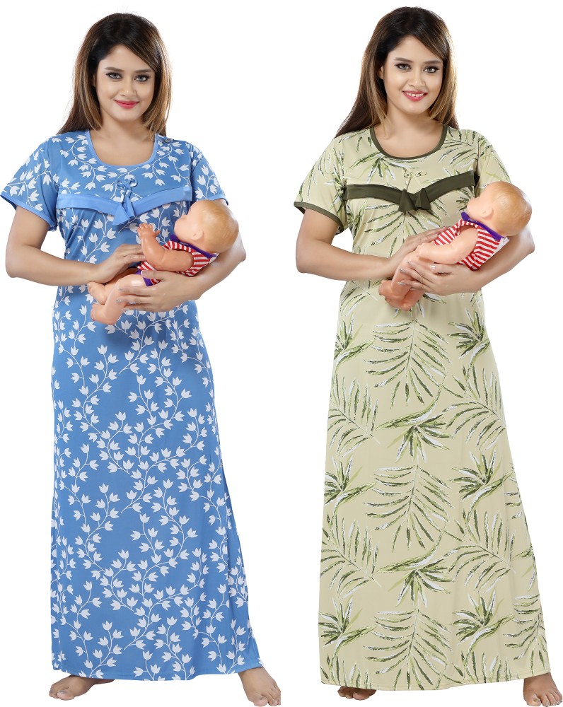 Shopping World Women Maternity Nursing Nighty Buy Shopping World Women Maternity Nursing Nighty Online at Best Prices in India Flipkart