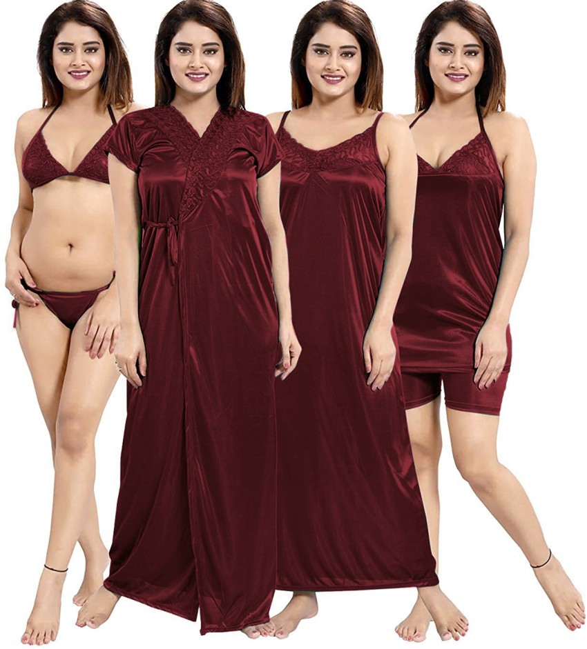 DRAYKE Women Solid Brown Night Suit Set Price in India Buy DRAYKE Women Solid Brown Night Suit Set at Flipkart Night Suit Set