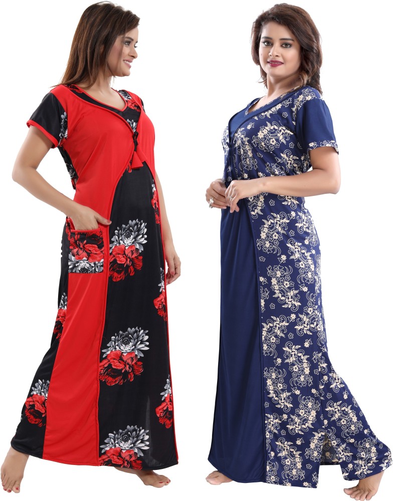 Flipkart night hot sale dress cotton