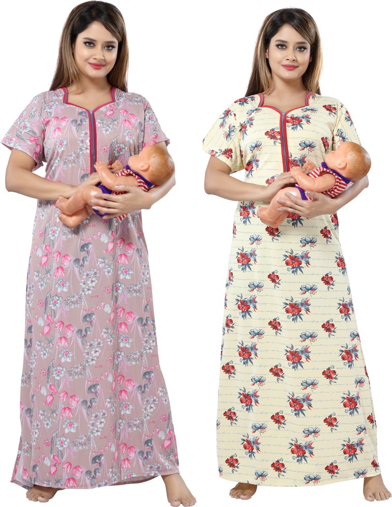 SHOPPING STATION Women Nighty Set Buy SHOPPING STATION Women