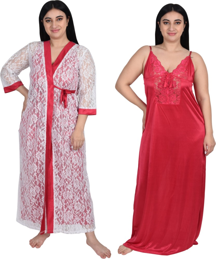 Embrave Women Nighty with Robe - Buy Embrave Women Nighty with Robe Online  at Best Prices in India