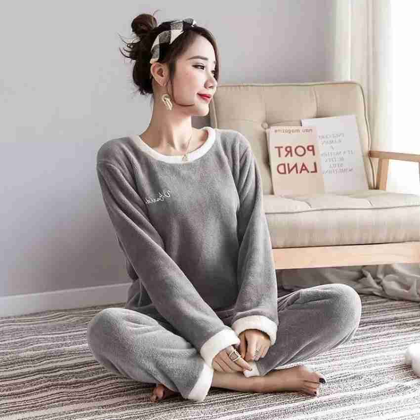 Lugo Women Solid Grey Night Suit Set Price in India - Buy Lugo Women Solid  Grey Night Suit Set at  Night Suit Set