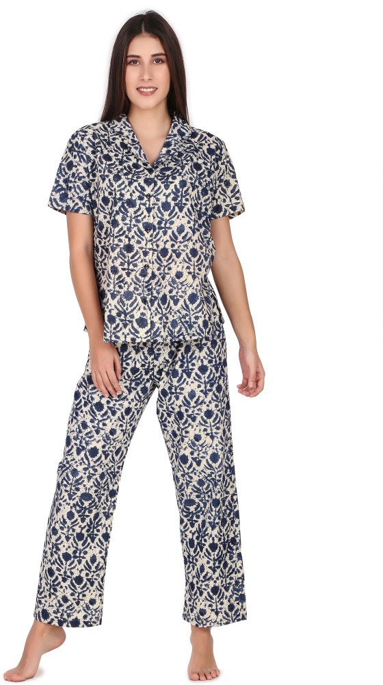 Masha Women Printed Blue Night Suit Set Price in India Buy Masha