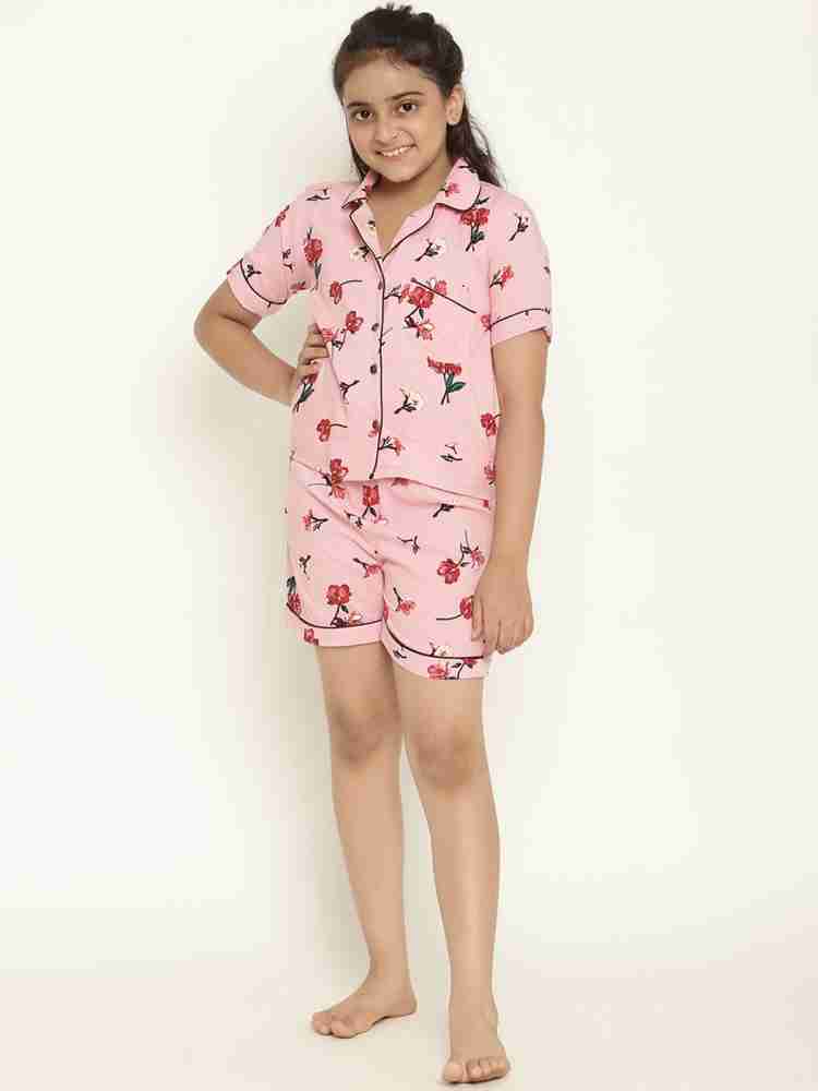 STUFFIE LAND Girls Printed Pink Night Suit Set Price in India Buy STUFFIE LAND Girls Printed Pink Night Suit Set at Flipkart Night Suit Set